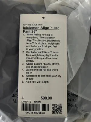 Lululemon’s Align HR Pant 28” Leggings in Garnet Size‎ 4 NWT thumbnail 6