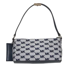 MICHAEL Michael Kors Vincent Med Logo Jacquard Pochette with Card Case Navy NWT thumbnail 4