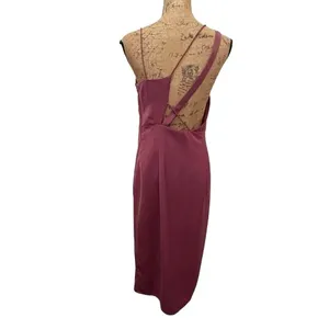 Keepsake The Label Mulberry Be Mini Midi Dress Drape Neck Mauve Size Large‎ thumbnail 5