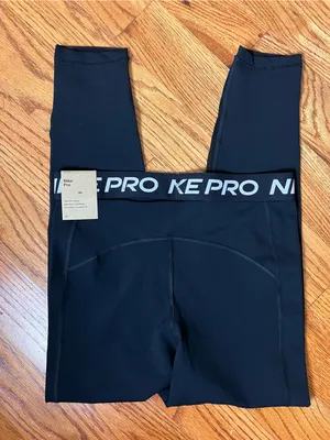 Nike Pro Women's Black Cropped 7/8 Leggings NWT thumbnail 4