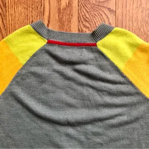 Mossimo Supply Co. Gray Cropped 90s Cardigan Colorblock Sleeves Women’s Size S thumbnail 8