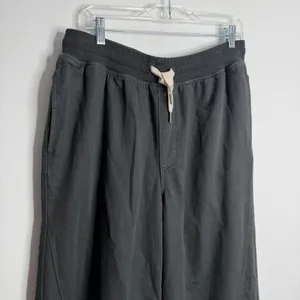 Aerie Soft Landing‎ Trouser Smoked Gray Loose Fit Super Wide Leg Large Short thumbnail 8