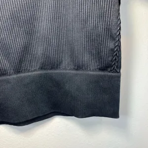 Offline By Aerie Seamless Cable Square Neck Ribbed Shirt Black Fall Sport NEW XL thumbnail 11
