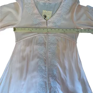 Peach Embroidered Boho Dress Pink Size L thumbnail 3