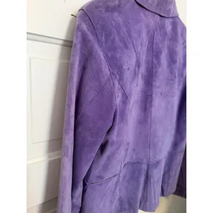 Vintage Brandon Thomas Purple Suede Leather Jacket Womens Medium VTG Blazer thumbnail 7