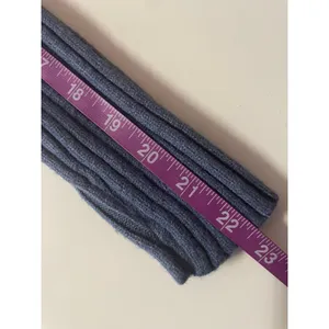 Dusty Blue Ribbed Knit Sweater Crop Top & Skirt Set Size S EUC thumbnail 5