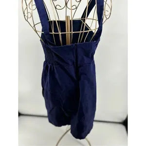 Tori Richard Navy Palm Tree Print Mini Dress Women Size 6 Tropical Resort thumbnail 10