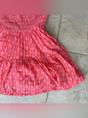 Free People Sweet Annie Mini Dress in Pink Combo Size Medium thumbnail 5