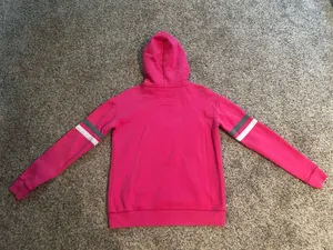 Hollister Hot Pink Hoodie Striped Sleeve thumbnail 3