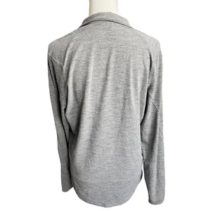 Lululemon heathered gray 1/4 zip pullover long sleeve activewear workout medium thumbnail 4