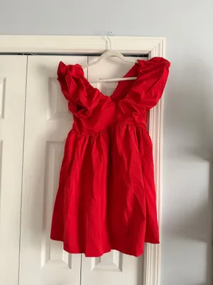 NWOT Vici Red and Pink Bow Plaid Babydoll Mini Dress thumbnail 7