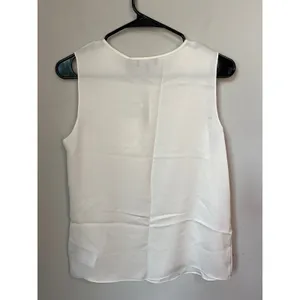 New Theory Sleeveless Tie Neck Blouse Ivory Size P / XS thumbnail 3