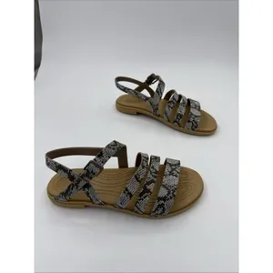 CROCS TULUM SANDAL Snake Print Multi Strap Sandal Women's 8 thumbnail 2