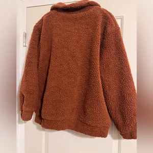 Elodie Brown Mocha Teddy Bear‎ Sweater Jacket Faux Sherpa Shearling Chunky Fall thumbnail 3