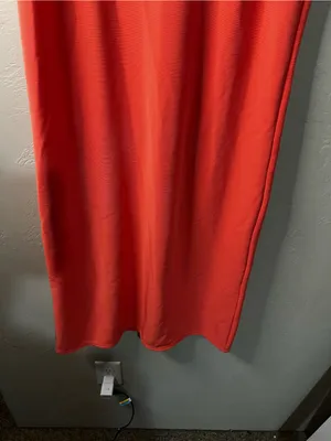 Slinky Brand Coral Orange Sleeveless Midi Dress Casual Resort Summer thumbnail 4