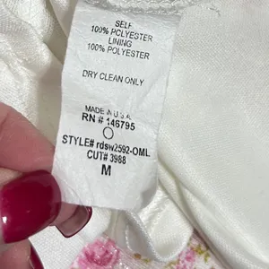 Alter'd State Women Babydoll Cottage Romper‎ M Ivory Pink Floral Ruffle Romantic thumbnail 10