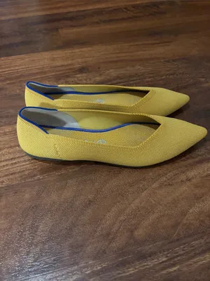ROTHY’S The Point Flat Shoes in Marigold Yellow thumbnail 4