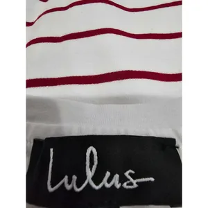 Lulus Knit T Shirt Dress White Red Lined Striped Fisherman Size Small Natical thumbnail 8