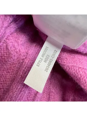 Madewell (Re)sourced Cashmere Cableknit Cropped Sweater Light Petunia Size Small thumbnail 12