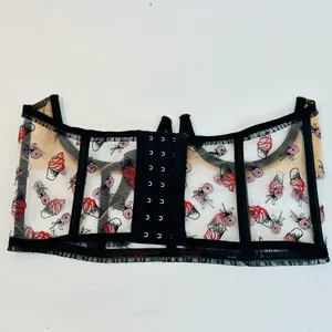 For Love & Lemons Rosie Bow Ice Cream Corset Top size Medium thumbnail 9