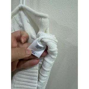 Brandy Melville White Cable Knit Cami Tank Top Cropped Cotton Sleeveless One Sz thumbnail 6