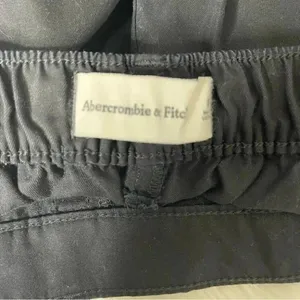 Abercrombie & Fitch Black Pants Tie Ankle Black Joggers Size Medium High Waist thumbnail 2