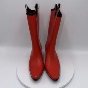 DAV Red Cowgirl Western Tall Rain Boots Women's Size 8 Waterproof thumbnail 3