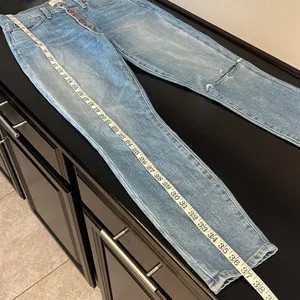 Alice + Olivia AO.LA Good highrise exposed button lightwash distressed jeans, 27 thumbnail 13