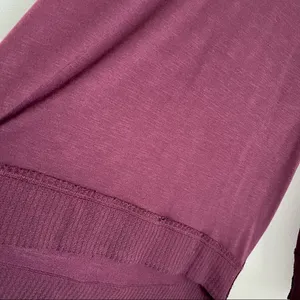 Knox Rose Maroon Lightweight Crewneck Pullover Sweater Top Lace Waffle Knit L thumbnail 6