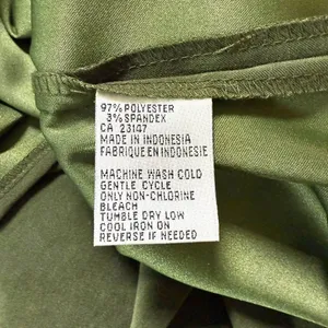 NWOT Vintage Talbots Velvet‎ Dress Size 12 Empire Waist Midi Olive Green Velour thumbnail 6