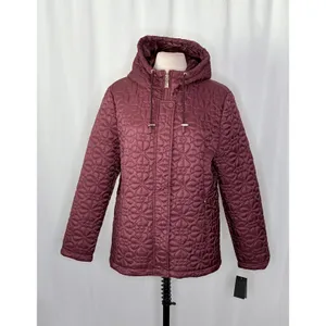 NWT!! KATE SPADE New York Water Resistant Hooded Floral Quilted Jacket X-Large thumbnail 2