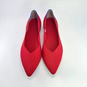 Rothy's The Point Red Knit Pointed Toe Ballet Flats Women's 10 Comfort Slip-On thumbnail 4
