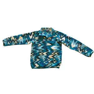 Patagonia Synchilla Fleece Women's Adult Small Trout Tales Elwha Blue Mock Neck thumbnail 3