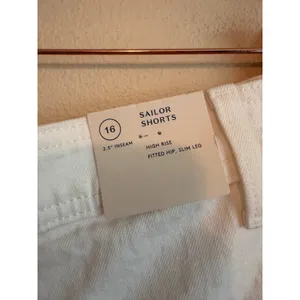 Universal‎ Thread Sailor Shorts Women 16 White High Rise Denim Summer Casual thumbnail 2