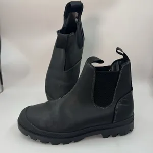 Steve Madden Insulate Waterproof Chelsea Boots Black Leather Men’s Size 8 thumbnail 1