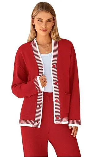 Pretty garden V-Cardigan Sweater NWT thumbnail 1