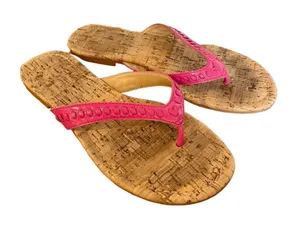 Jack Rogers pink stitch flip flop sandals size 6 thumbnail 1