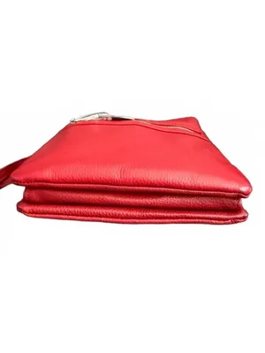 Giani Bernini NEW Genuine Leather Crossbody Purse Red Old Money Quiet Luxury Bag thumbnail 3