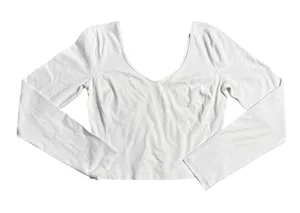 Lululemon Align Long Sleeve Shirt‎ Womens 6 White Good V-Neck Cropped Nulu thumbnail 1