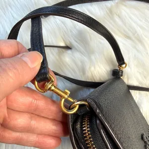 Tory Burch Black McGraw Flat Leather Wallet Crossbody thumbnail 5