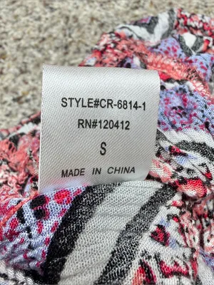 Cotton Candy LA Floral Paisley Spaghetti Strap Cropped Wide Leg Jumpsuit Small S thumbnail 7