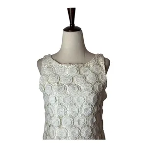 Gio Guerreri Couture Dress Women Small Ivory Crochet Lace Floral‎ A Line Boho thumbnail 3