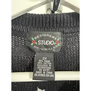 Vtg Designer Originals Studio Santa Ugly Sweater Vest 90’s Christmas Size 2X thumbnail 12