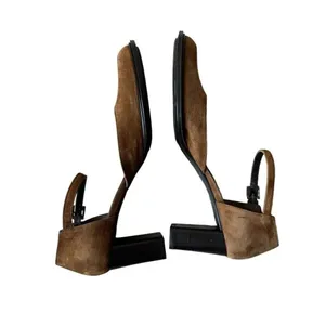 Paloma Round Square Suede Toe Chunky Heels Mary Jane Shoes feature leather 7.5 thumbnail 5