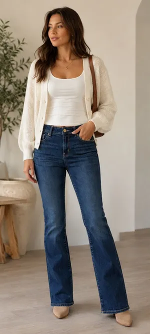 American Eagle Slim Boot Stretch Jeans Regular Dark Wash  Size 8 thumbnail 1