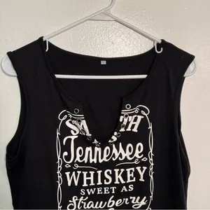 Women's Size Large‎ V-Neck Tank Top Smith Tennessee Whiskey Sweet as Strawberry thumbnail 4