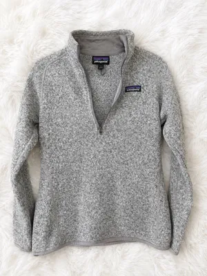 Patagonia Better Sweater 1/4 Zip Fleece Pullover Heather Gray Women's Small thumbnail 1