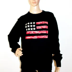 NWT Weatherproof Cotton Sweater Pullover Flag Striped Y2K Medium Navy Red thumbnail 4