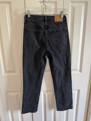 Aritzia Denim Forum The Arlo High Rise Straight 27L Black Size 25 thumbnail 5