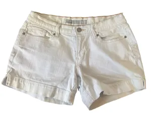 Y2K Old‎ Navy White Denim Shorts Mid Rise Stretch Cotton 4 Summer Beach Casual thumbnail 1